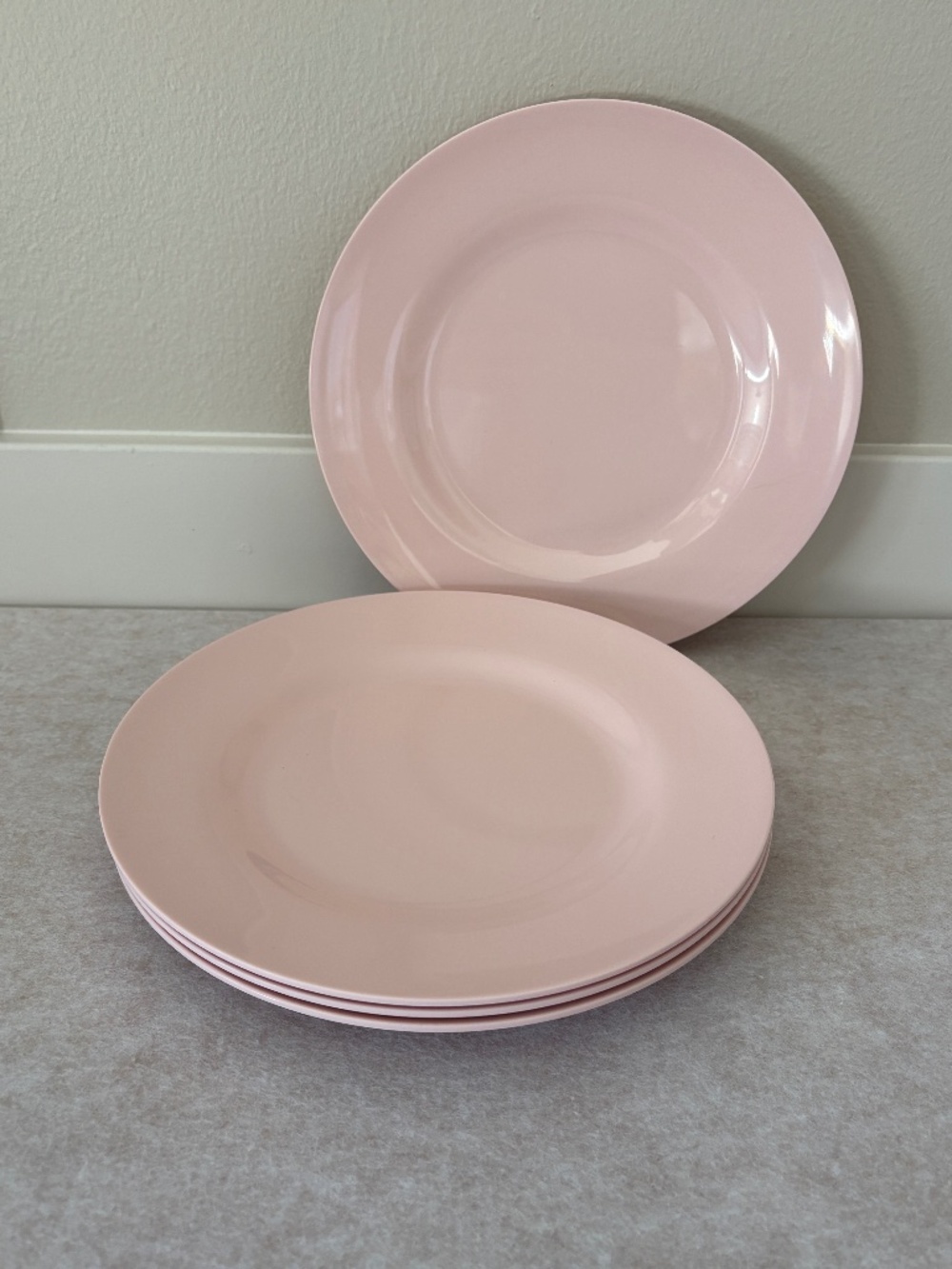 ❤︎ RICE Denmark Melamine Dinner Plates Set 4 Blush Pink ❤︎
